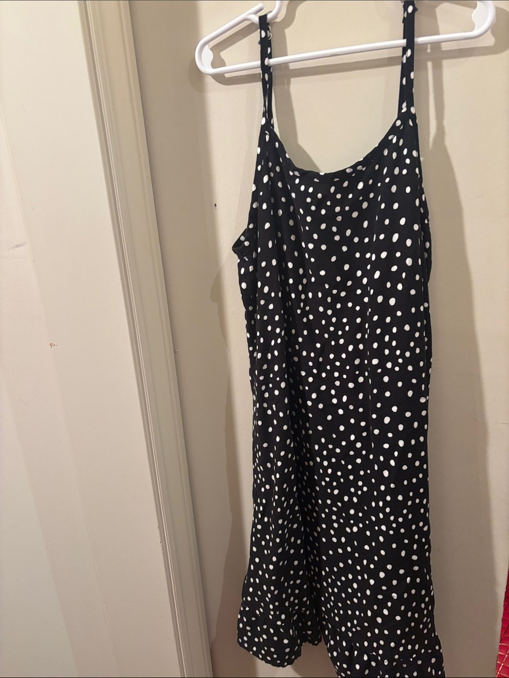 wonder nation Black and White Polka Dot Casual Dress (9-12 yrs)